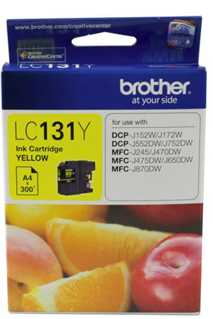 BCK60Y - Brother LC131Y Yellow Ink Cartridge
