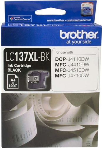 Brother LC137XLBK Black High Yield Ink Cartridge BCK63K