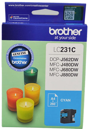 BCK231C - Brother LC231C Cyan Ink Cartridge