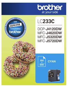 BCK72C - Brother LC233C Cyan Ink Cartridge