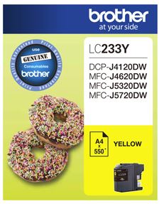 BCK72Y - Brother LC233Y Yellow Ink Cartridge