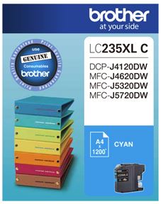BCK74C - Brother LC235XLC Cyan High Yield Ink Cartridge