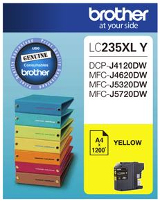 BCK74Y - Brother LC235XLY Yellow High Yield Ink Cartridge