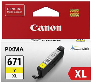 PB0184H - Canon CLI671XLY Yellow High Yield Ink Cartridge