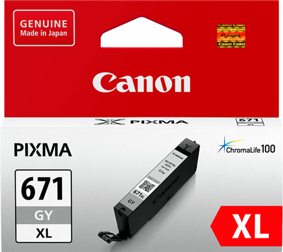 Canon CLI671XGY Grey High Yield Ink Cartridge PB0185H