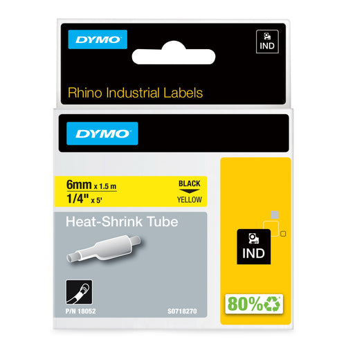 18052 - Dymo Rhino H/S Lbl 6mm Yellow