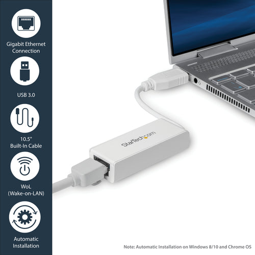StarTech.com USB31000SW - USB 3.0 to Ethernet Adapter - White