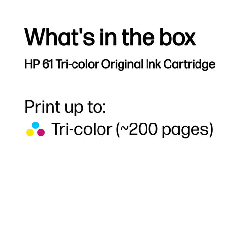 C0PA5AA - HP 61 Tri-color Original Ink Cartridge