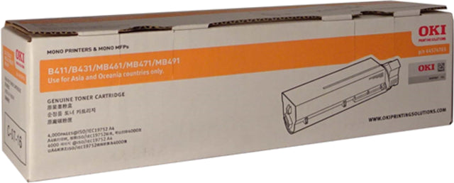 OKI 44574703 Black Toner OK0168