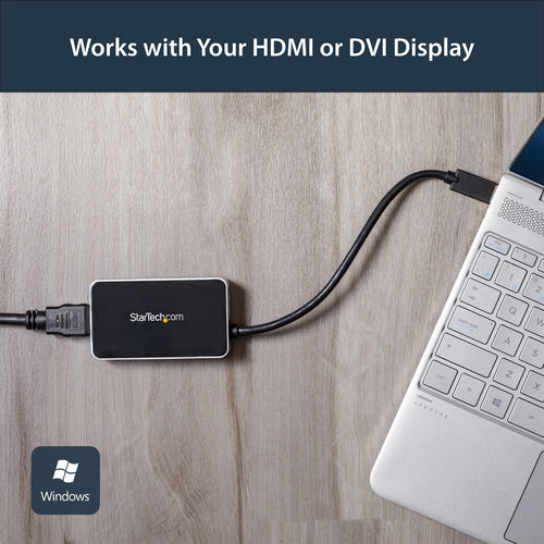 StarTech.com USB32HDEH - USB 3 to HDMI Adapter w/ 1-Port USB Hub