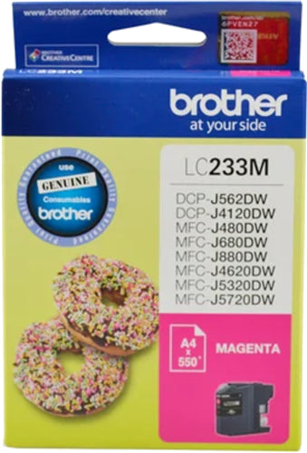 Brother LC233M Magenta Ink Cartridge BCK72M
