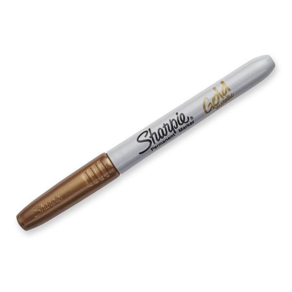 SHARPIE 1823889 - Permanent Marker (MOQ 12) Metallic Gold w/ fine point SH1823889