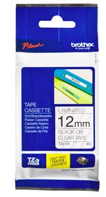 BCL109 - Brother TZe-131 12mm x 8m Black on Clear Tape
