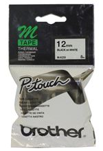 BCL344 - Brother MK-231 12mm x 8m Black on White M Label Tape