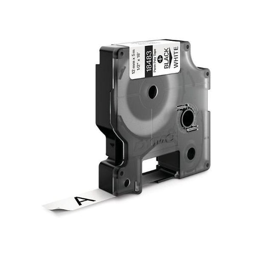 18483 - DYMO 18483 - Genuine Rhino Industrial Labels-Permanent 12mm Black on White.labeling panels
