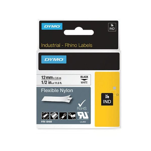 18488 - DYMO 18488 - Genuine Rhino Industrial Flexible Nylon Labels 12x 3.5mm