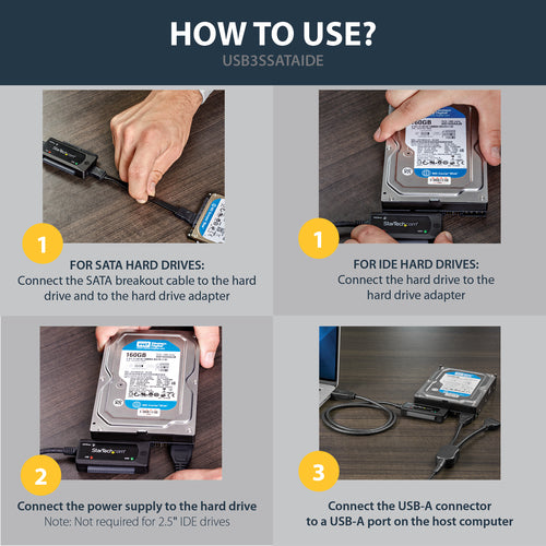 StarTech.com USB312SAT3 - USB 3.1 ADAPTER CABLE FOR 2.5IN 3.5IN SA