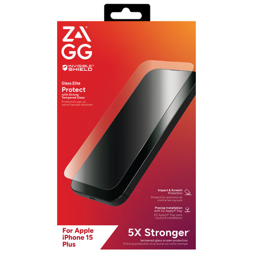 200111785 - InvisibleShield Glass Elite - iPhone 15 Plus - Clear