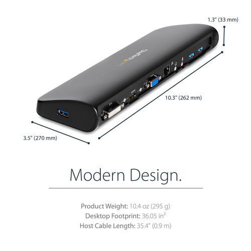 USB3SDOCKHDV - STARTECH.COM USB 3.0 DOCKING STATION DUAL MONITOR HDMI & DVI OR VGA - TAA 3 YR