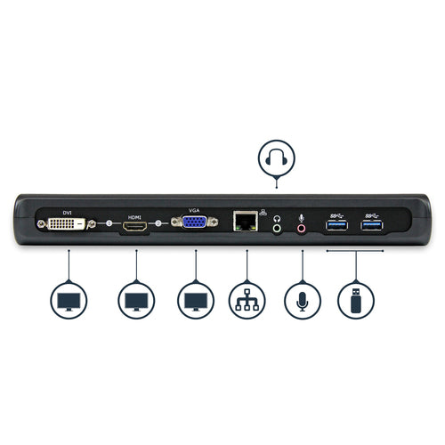 USB3SDOCKHDV - STARTECH.COM USB 3.0 DOCKING STATION DUAL MONITOR HDMI & DVI OR VGA - TAA 3 YR