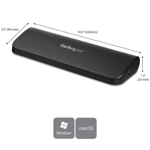 USB3SDOCKHDV - STARTECH.COM USB 3.0 DOCKING STATION DUAL MONITOR HDMI & DVI OR VGA - TAA 3 YR