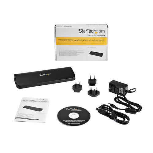 USB3SDOCKHDV - STARTECH.COM USB 3.0 DOCKING STATION DUAL MONITOR HDMI & DVI OR VGA - TAA 3 YR