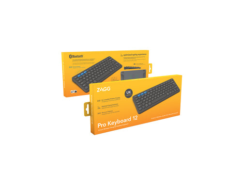 Zagg Wireless - Bluetooth/USB C 12" Keyboard