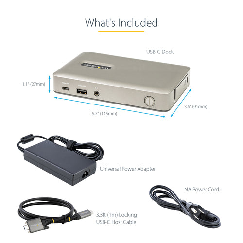 StarTech.com DKM30CHDPD - USB C DOCK DISPLAYPORT 4K 30/VGA/65W PD