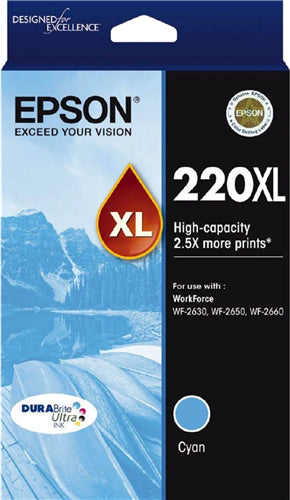 Epson 220XL Cyan High Yield Ink Cartridge EP0183