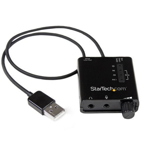 StarTech.com ICUSBAUDIO2D - USB Sound Card Audio Adapter w/ SPDIF