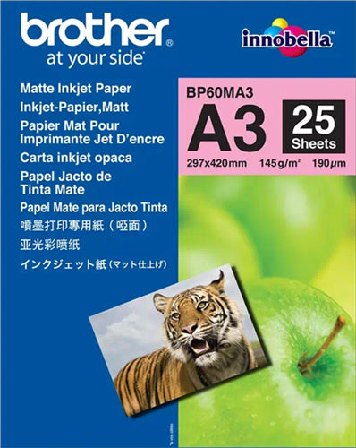 Brother BP60MA3 A3 Matte Inkjet Paper 145GSM 25 Sheets BBP30