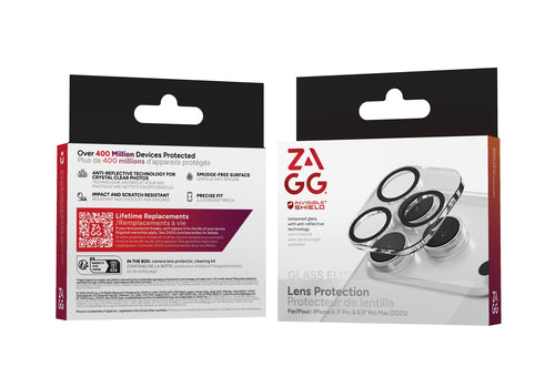 ZAGG InvisibleShield Glass Elite Anti Glare CameraFrame, Apple iPhone 17 Pro, iPhone 17 Pr