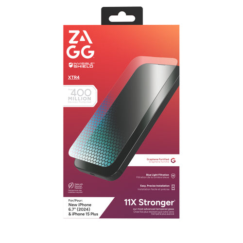 Zagg InvisibleShield iPhone 16 Plus/15 Plus Glass XTR4