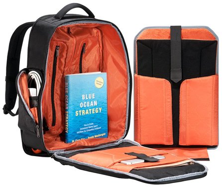 EVERKI EKP122 - Atlas Wheeled Laptop Backpack. Notebooks 13-17.3''. Felt-lined iPad/Kindle/tablet