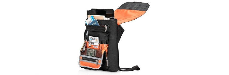 EVERKI EKS622XL - Venue XL RFID Mini Messenger fits iPad Pro 12'' Surface Pro MacBook.