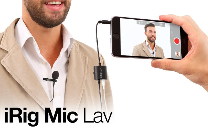 IP-IRIG-MICLAV-IN - IK MULTIMEDIA IRIG MIC LAV MOBILE LAVALIER MICROPHONE FOR SMARTPHONES