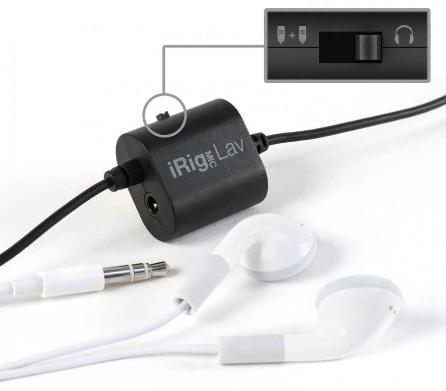 IP-IRIG-MICLAV-IN - IK MULTIMEDIA IRIG MIC LAV MOBILE LAVALIER MICROPHONE FOR SMARTPHONES