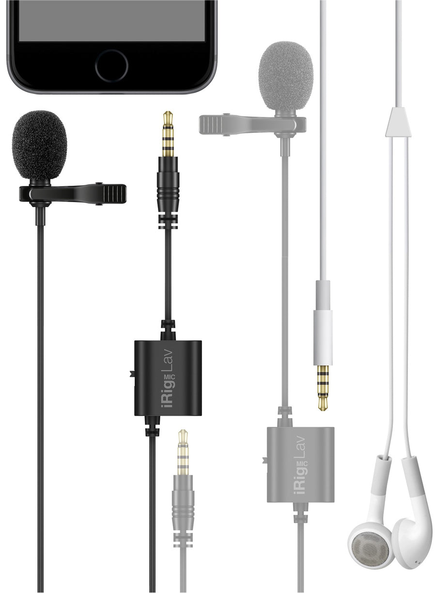IP-IRIG-MICLAV-IN - IK MULTIMEDIA IRIG MIC LAV MOBILE LAVALIER MICROPHONE FOR SMARTPHONES