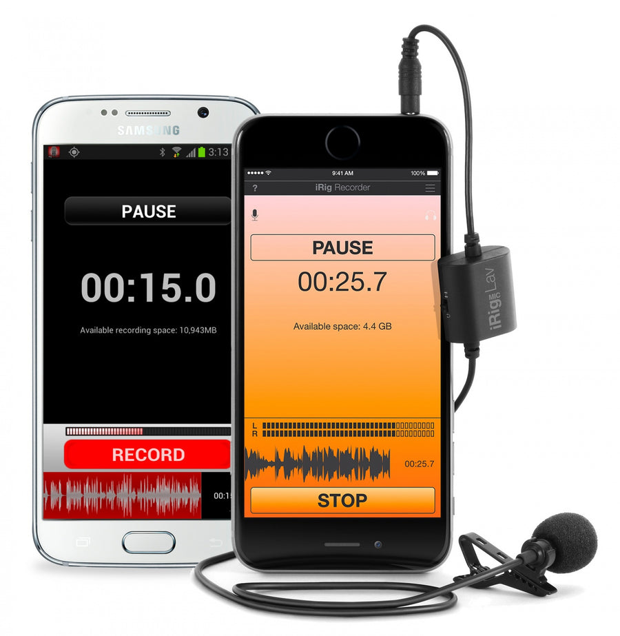 IP-IRIG-MICLAV-IN - IK MULTIMEDIA IRIG MIC LAV MOBILE LAVALIER MICROPHONE FOR SMARTPHONES