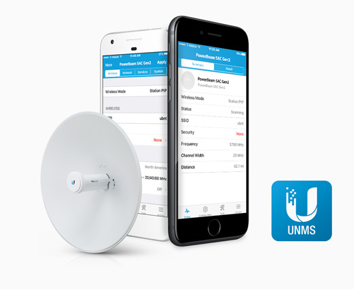 PBE-2AC-400 - Ubiquiti PowerBeam 2AC 2.4GHz High Speed 400mm Point to Point / CPE Wireless Radio