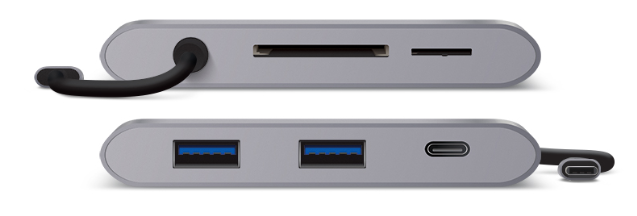ALOGIC VPLUCCR2ACH-SGR - USB-C ADAPTERW.CARDREADER/2XUSB3.0/USB-C