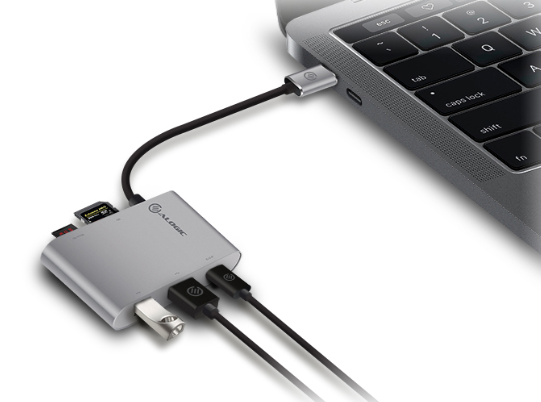 ALOGIC VPLUCCR2ACH-SGR - USB-C ADAPTERW.CARDREADER/2XUSB3.0/USB-C