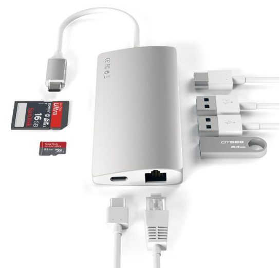 ST-TCMA2M - Satechi USB-C Multi-Port Adapter 4K HDMI w/ Ethernet V2 (Space Grey)