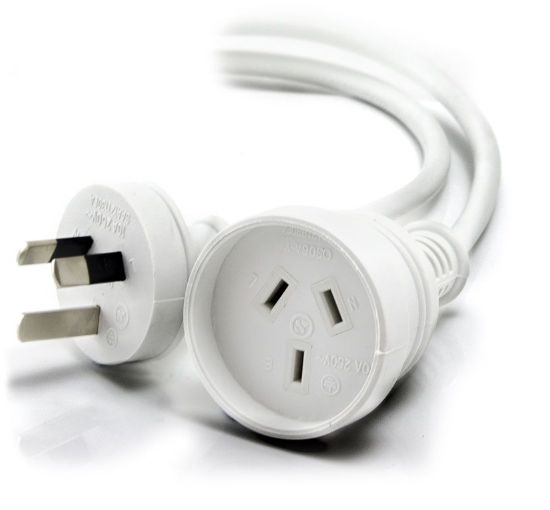 ALOGIC MF-PEXT-10 - 10MAUS 3PIN NETZSTROM-VERLÄNGERUNGSKABEL WEISS M-AUF-W