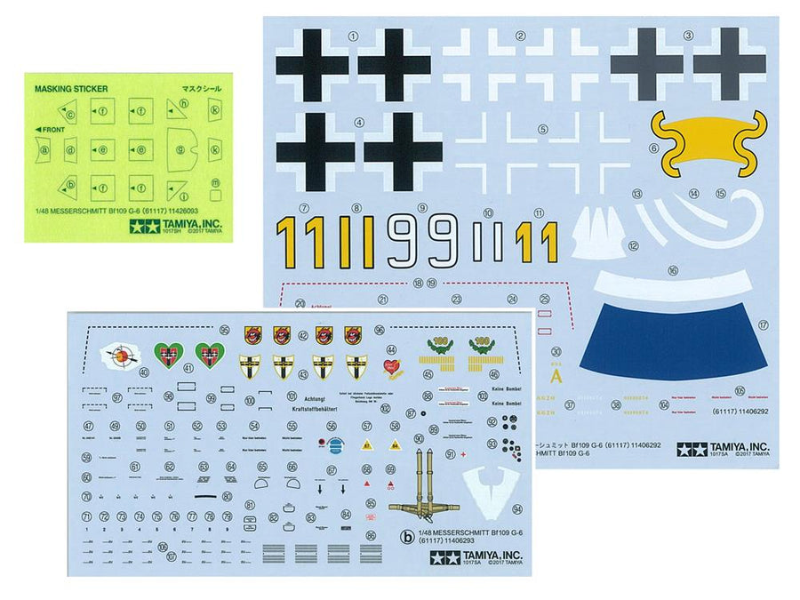 Tamiya 61117 - TAMIYA 1/48 Bf109 G-6