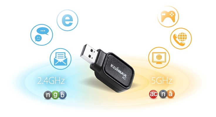 EDIMAX EW-7611UCB - AC600 Dual-Band Wi-Fi & Bluetooth 4.0 USB Adapter