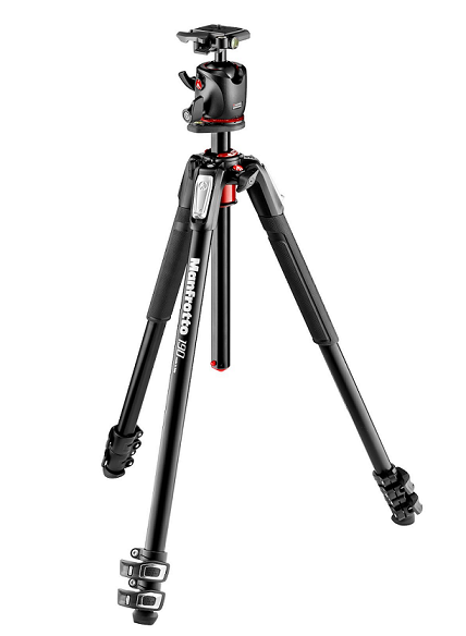 MK190XPRO3-BHQ2 - MANFROTTO 190 ALUMINIUM 3 SECTION TRIPOD AND XPRO BALL HEAD