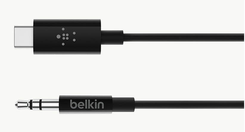 Belkin F7U079BT06-BLK – USB-C-AUF-3,5-MM-AUDIOKABEL, 1,8 M, schwarz