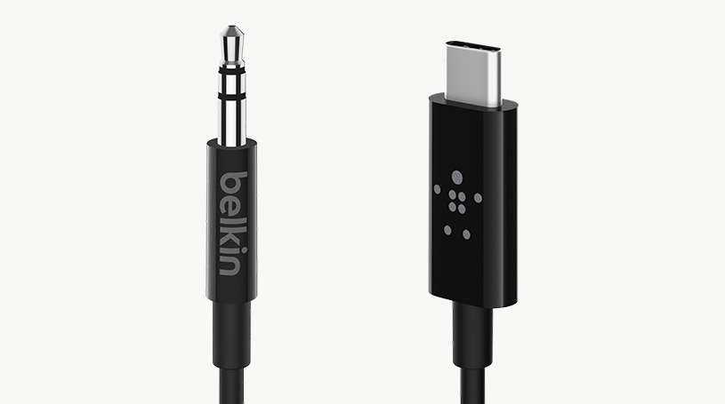 Belkin F7U079BT06-BLK – USB-C-AUF-3,5-MM-AUDIOKABEL, 1,8 M, schwarz