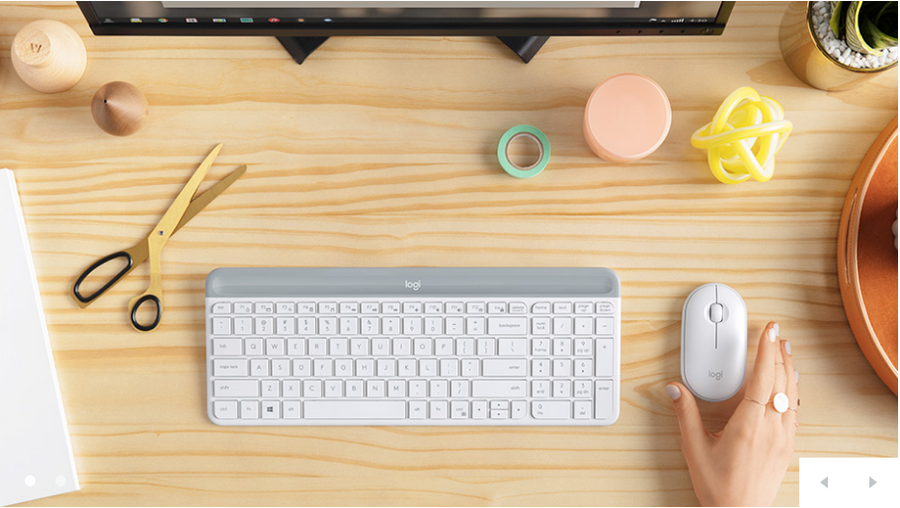 Logitech 920-009183 - MK470 SLIM WIRELESS COMBO - WHITE